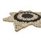 AKDC Rattan Placemat Flower Shape-37CM(Beige&amp;Black)