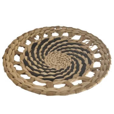AKDC Craft Round Design Rattan Plate Tray-25CM-(Medium)