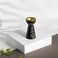 Otantik Naqsh Porcelain Incense Burner 9Cm*17.5Cm, Black/Gold