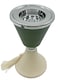 Akdc Metal Incense Burner 11Cm*19.5Cm, Ivory/Green