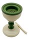 Akdc Metal Incense Burner 8Cm*12.5Cm, Ivory/Green