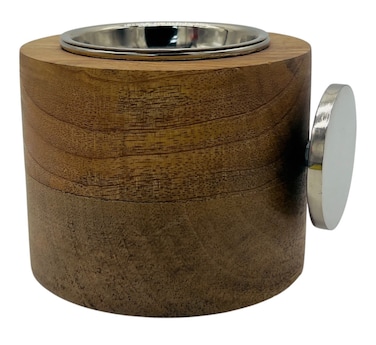 Akdc Wooden And Metal Incense Burner 10Cm*8Cm, Silver