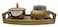 Akdc Wooden And Metal Incense Burner Set With Tray 30Cm*16Cm*11Cm