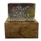 Akdc Square Wooden And Metal Incense Burner 14Cm*14Cm, Silver