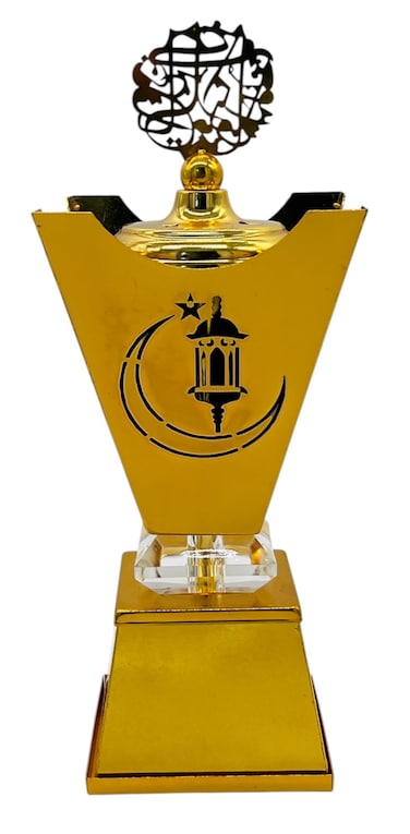 Akdc Metal Incense Burner 25Cm*10Cm, Gold