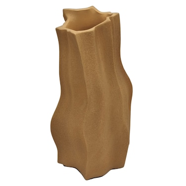 Akdc Ceramic Flower Vase In Nordic Style, Decor Vase For Flowers Design Home Decoration 30Cmx10Cm-Orange