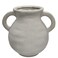 Akdc Ceramic Vase Home D&eacute;cor Accents Table With Handle-17Cmx10Cm-White