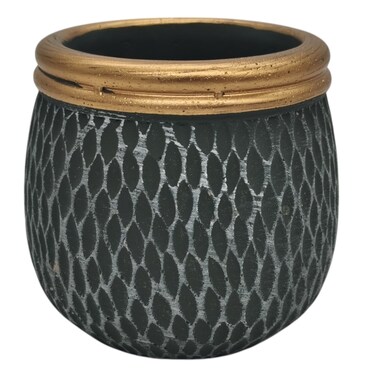 Akdc Ceramic Vase Home D&eacute;cor Accents Table 13Cmx12Cm-Green&amp;Gold