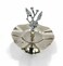 Baykar 1 Tier Dates Plate Silver Black 12Cm