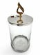 Glass Canister With Silver Lid 20Cm 1000Ml