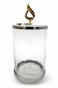 Glass Canister With Silver Lid 20Cm 1000Ml
