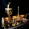 Incense Burner Set With Gold And Crystal Stone Design