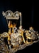 5Pcs Incense Burner Set With Gold And Crystal Design