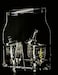 Fursan Acrylic With Steel 2Pcs Candy Pot With Holder
