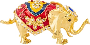 Akdc Metal Elephant D&sbquo;Cor Box 13Cm X 5Cm X 6Cm Multi-Colour