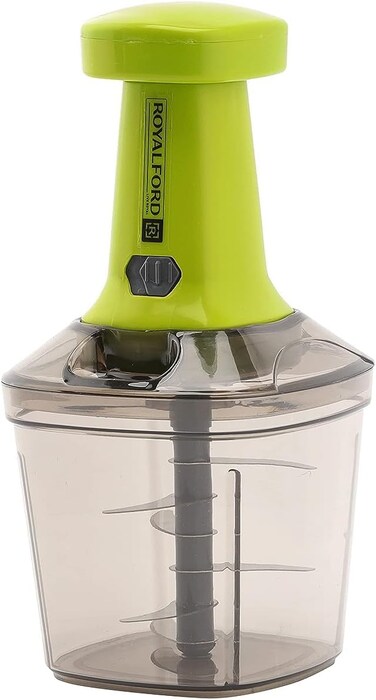 RoyalFord Push Chopper RF11158 Compact Chopper with 6 Blades Suitable BPA Free-1000ML