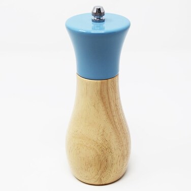 Tessie &amp; Jessie Wooden Salt &amp; Pepper Grinder-13cmX5cm-Blue&amp;Wooden