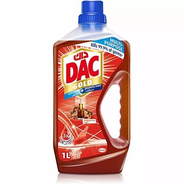 DAC Gold Disinfectant Multipurpose Cleaner Wood (1 liter) removes 99.9% of germs and bacteria