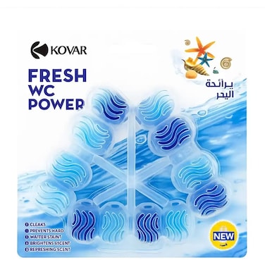 Kovar Sea Scented Toilet Rim Block Cleaner In Square Shape For Clean And Refreshing Scent