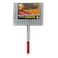 Teweijia Handheld Foldable Non Stick Stainless Steel Bbq Grill Net With Removable Wooden Handle- Silver