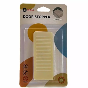 Italo Door Stopper, Non-Toxic Odorless Doorstops Plastic Door Stopper Rectangular Shape, 1Pc White