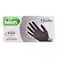 Falcon Black Vinyl Gloves, Powder Free &amp; Single Use Gloves, Large Size - Box Of 100 Gloves