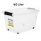 Kovar Plastic Clear Storage Box With Latch Locking Lid And Wheels- 40Ltr