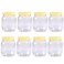 Kovar Plastic Pet Jars Unbreakable Odourless Leak Proof Jars With Yellow Lids- 8X750Ml
