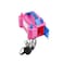 Kovar Electric Air Balloon Pump With Dual Nozzle Balloon Inflator- Pink And Blue