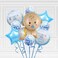 Its A Baby Boy 4 Types Foil Balloon Bouquet With Rope For Baby Shower Party- Blue Pack Of 3