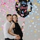 Gender Reveal Party Balloon Girl Or Boy Printed Black Balloon With Pink Or Blue Confetti- Black Pack Of 3