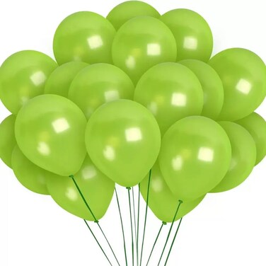 Doneel Matte 12Inch Helium Birthday Balloons For Balloon Arch Or Balloon Garland 100Pcs- Green Pack Of 3
