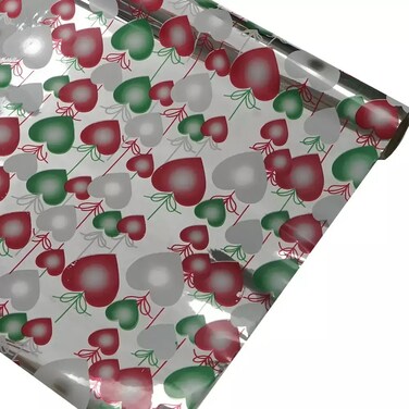 Wrapping Paper Roll, Gift Wrapper Sheets For Various Occasions, Heart Design- 70 X 200Cm Pack Of 3