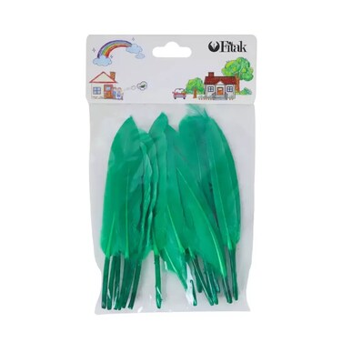 Decorative Goose Feather For Wedding Party Home Decorations And Crafts 20Pcs- Green Pack Of 3