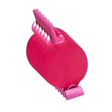 Happy Birthday Party Paper Blowouts Noise Makers 6Pcs- Pink Pack Of 3