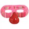 Paper Eyemask With Red Nose And Elastic String For Birthday Party Pink- 6Pcs Pack Of 3