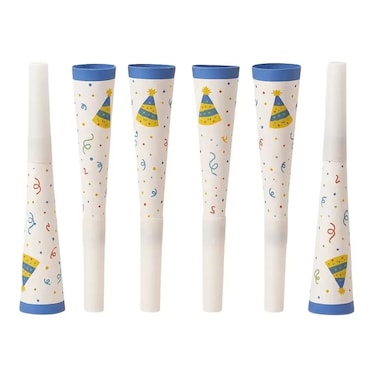Party Fun Paper Horn Musical Party Blowers In Birthday Themed- 6Pcs Pack Of 3