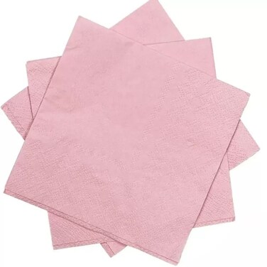 Party Time 3 Ply Foldable Soft Disposable Paper Napkin For Party 6Pcs- Pink Pack Of 3