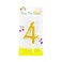 4 Number Golden Glitter Candle Cake Topper Decoration For Birthday And Parties Pack Of 3