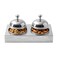 Round Stainless Steel Candy And Dry Fruits Tray Sets With Stands And Lid- Silver