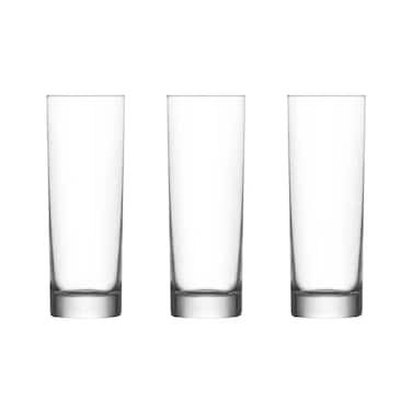 Lav Ada Long Drinking Glass Transparent With Thick Base 315CC- 3pcs