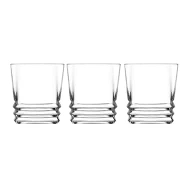 Lav Clear Elegan Whisky Glass Set 315CC Medium Size- 3pcs