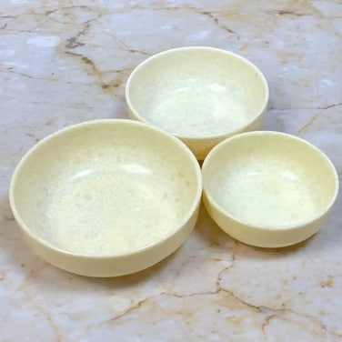 Dynasty Melamine Marble Designed 6.5 Inch Rim Bowl (Single Piece)- Ivory