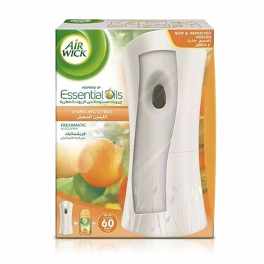Air Wick Air Freshener Freshmatic Auto Spray Sparkling Citrus Gadget And 1 Refill 250Ml