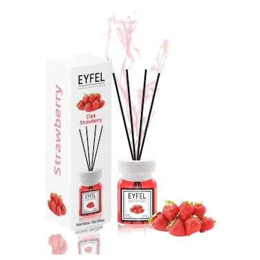 Eyfel Perfume Aroma Diffuser Home Fragrance With Sticks &amp; Strawberry Fragrance - 120Ml