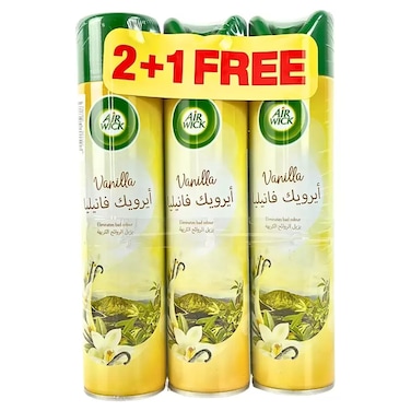 Air Wick Vanilla 6In1 Room Freshener To Eliminate Bad Odour- 3X300Ml