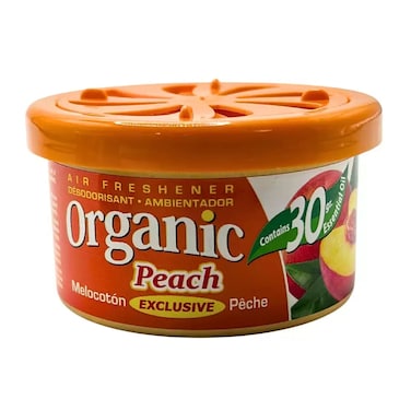 Organic Peach Fragrance Car Air Freshener In Spillproof Can With Essential Oil- 46Gms
