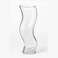 Tall Curved Design Transparent Glass Flower Vase With Heart Shaped Opening- 6X19Cm