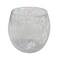 Transparent Multifunctional Round Glass Pot In Crackled Design- 15X18Cm