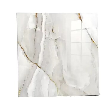 Decorative Grey And White Shade Marble Texture Designed Wall Sticker Wallpaper- 60X60Cm